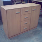 modulo 2 puertas y cajonera central